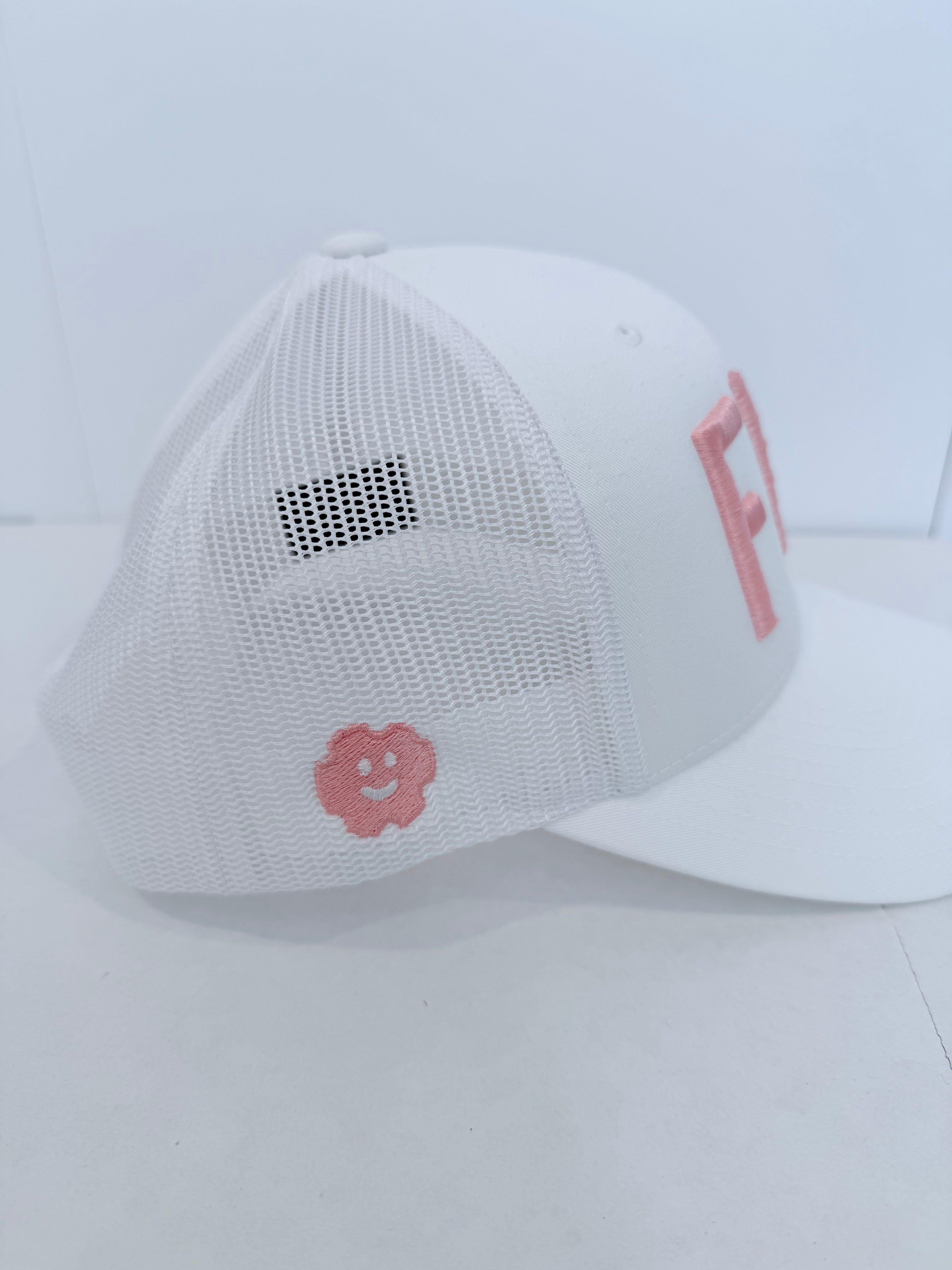 The OG Hat - White & Light Pink